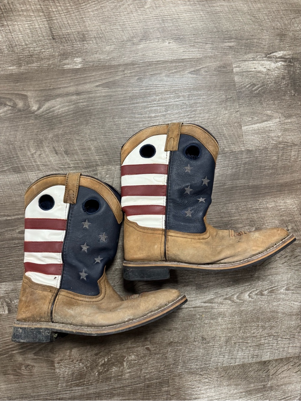 Masterson Stars & Stripes Cowboy Western Boots Size 7D